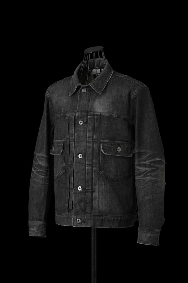 THE DENIM STRETCH SELVEDGE DENIM 2ND. JACKET “DARK.BLACK”