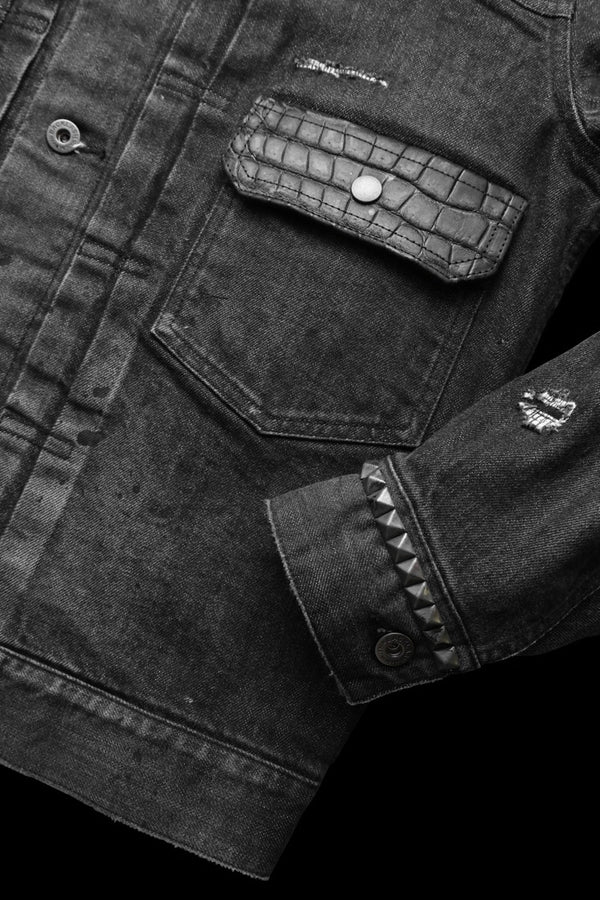 xx KOSUKE MATSUI THE DENIM STRETCH SELVEDGE DENIM 2ND. JACKET "DARK.BLACK”