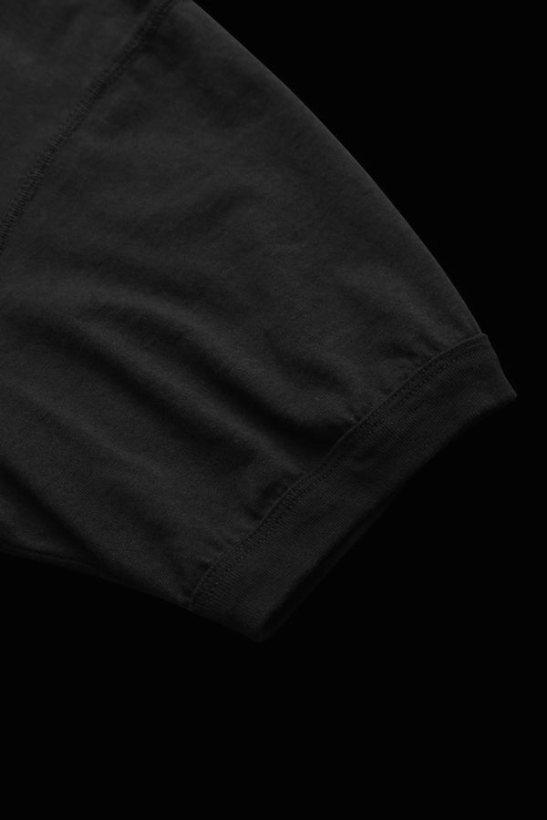 ORGANIC COTTON 30/1 SINGLE JERSEY HENLEY NECK TEE S/S