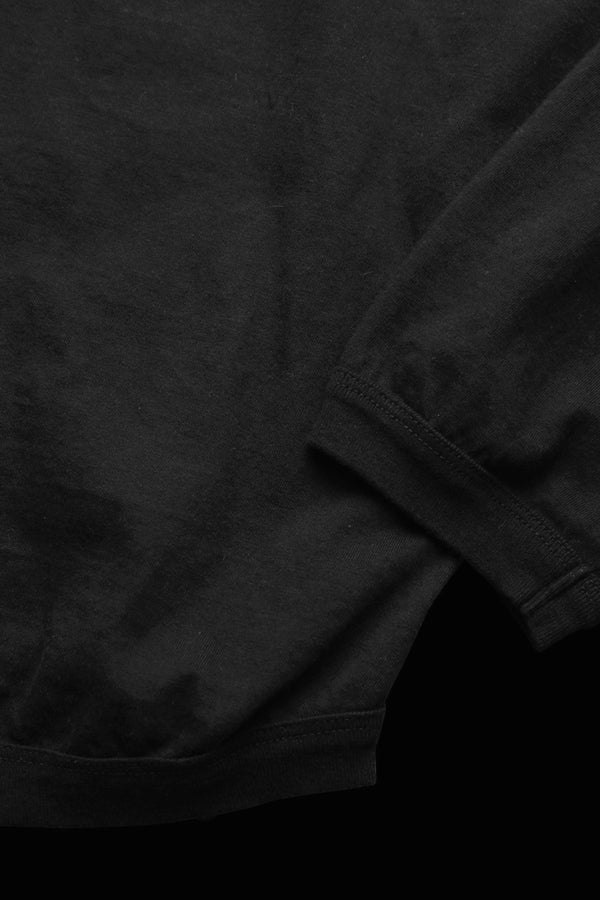 ORGANIC COTTON 30/1 SINGLE JERSEY HENLEY NECK TEE L/S