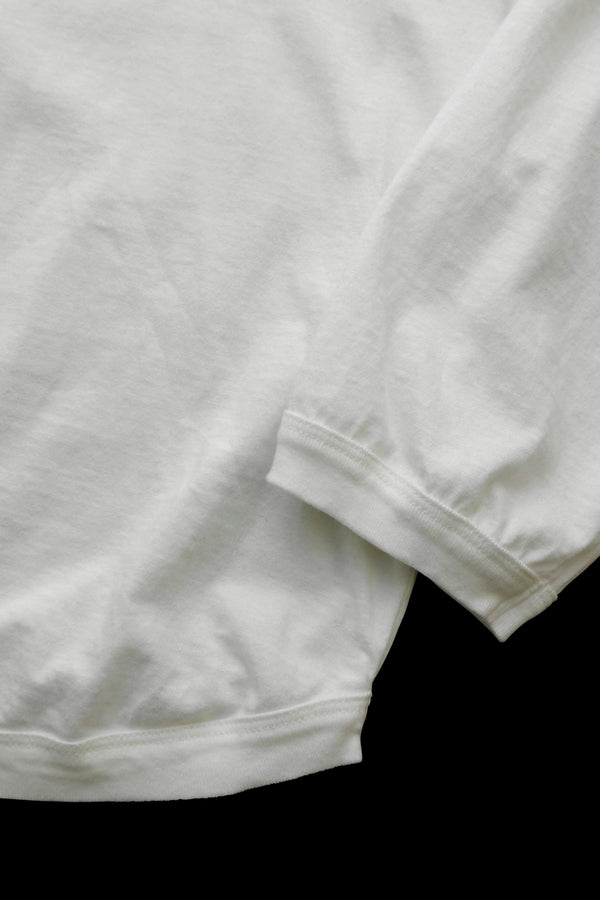 ORGANIC COTTON 30/1 SINGLE JERSEY HENLEY NECK TEE L/S