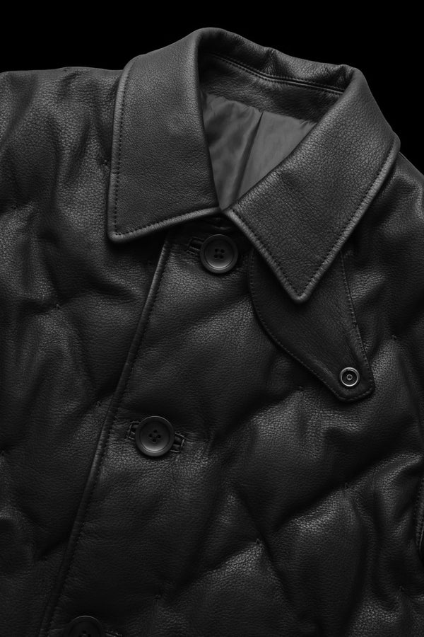 JAPAN STEER SOFT SHRINK STITCH “POLISH WHITE GOOSE DOWN BUTTON JACKET