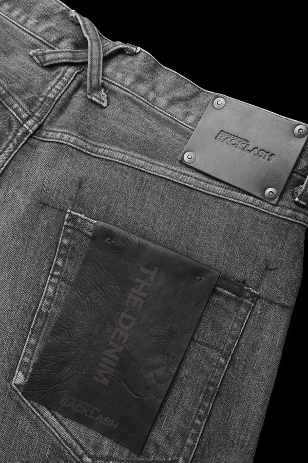 THE DENIM STRETCH SELVEDGE DENIM AUTHENTIC STRAIGHT PANTS “LIGHT.BLACK”