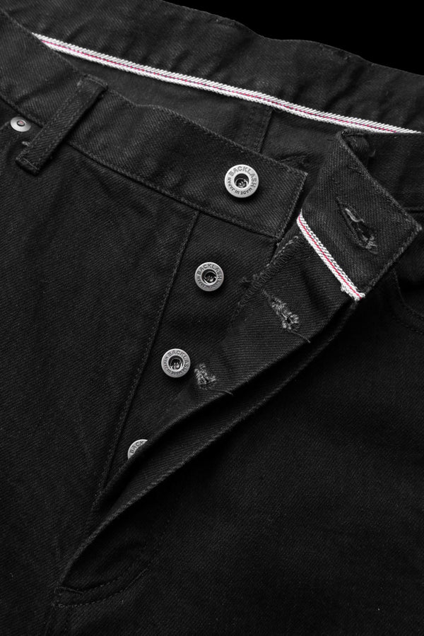 THE DENIM STRETCH SELVEDGE DENIM AUTHENTIC STRAIGHT PANTS “ONE WASHED BLACK”