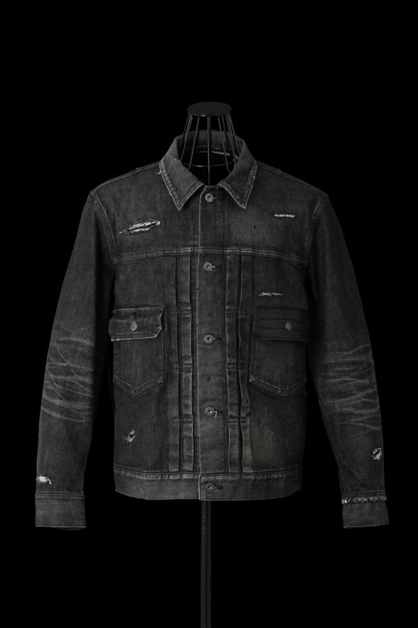 xx KOSUKE MATSUI THE DENIM STRETCH SELVEDGE DENIM 2ND. JACKET "DARK.BLACK”