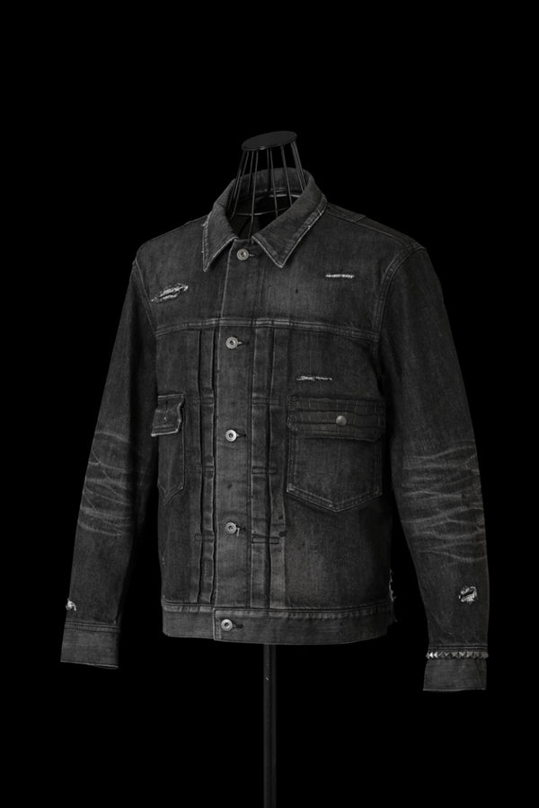 xx KOSUKE MATSUI THE DENIM STRETCH SELVEDGE DENIM 2ND. JACKET "DARK.BLACK”