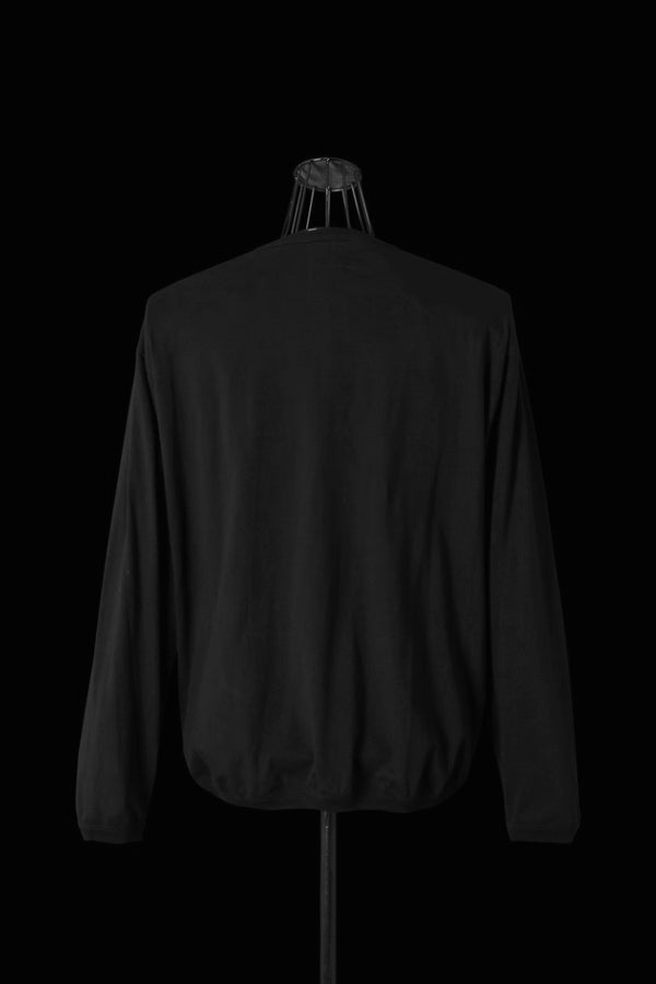 ORGANIC COTTON 30/1 SINGLE JERSEY HENLEY NECK TEE L/S