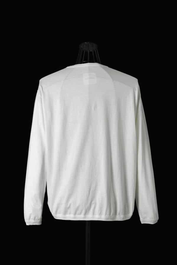 ORGANIC COTTON 30/1 SINGLE JERSEY HENLEY NECK TEE L/S
