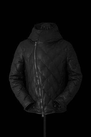 JAPAN STEER SOFT SHRINK STITCH “POLISH WHITE GOOSE DOWN HOODED BLOUSON