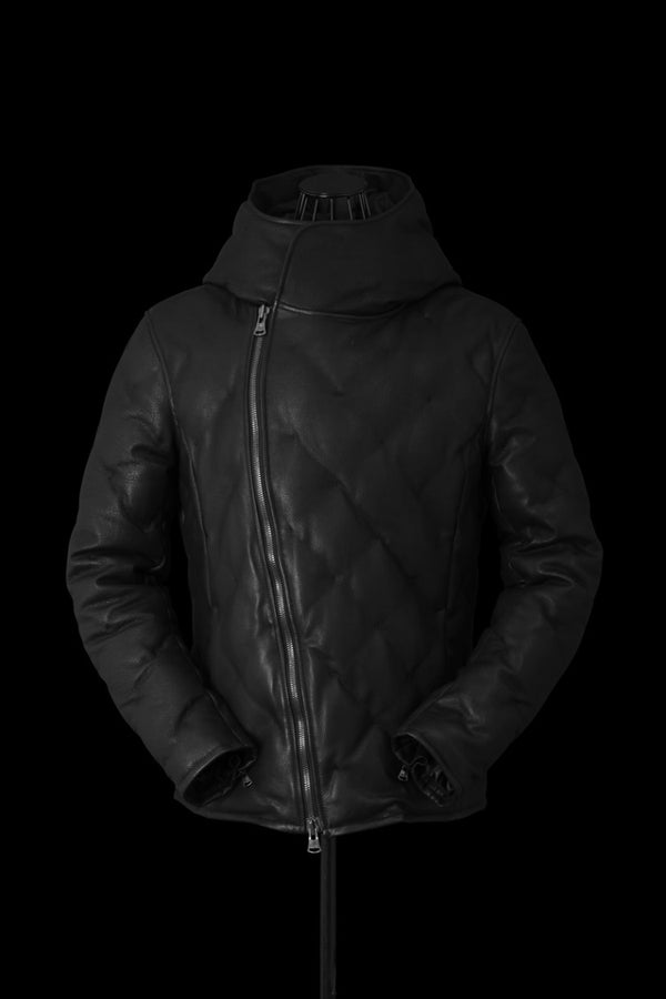 JAPAN STEER SOFT SHRINK STITCH “POLISH WHITE GOOSE DOWN HOODED BLOUSON