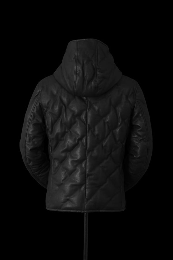 JAPAN STEER SOFT SHRINK STITCH “POLISH WHITE GOOSE DOWN HOODED BLOUSON