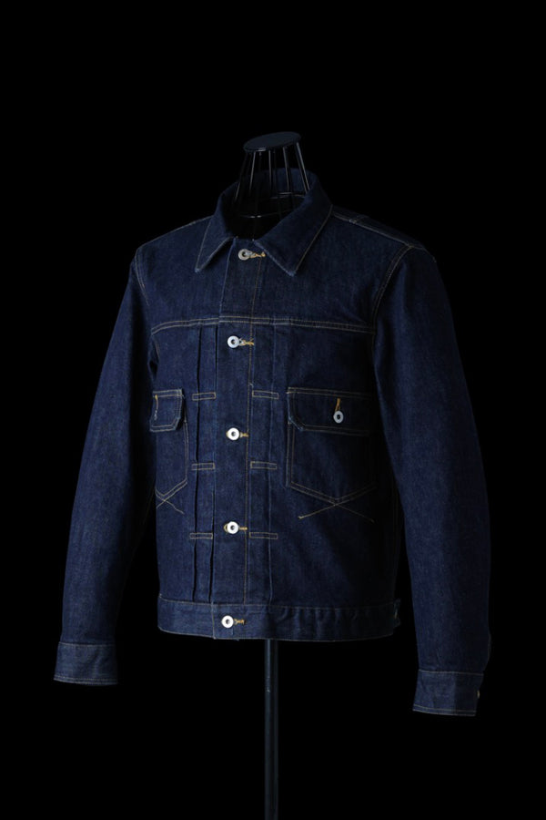 THE DENIM STRETCH SELVEDGE DENIM 2ND. JACKET “ONEWASH.INDIGO”