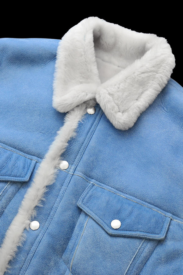 SPANISH MOUTON TRUCKER JACKET