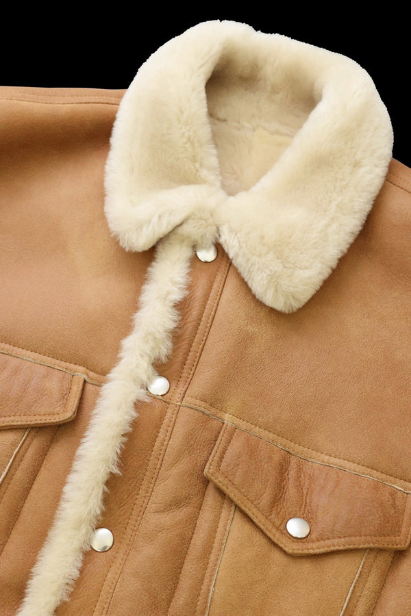SPANISH MOUTON TRUCKER JACKET