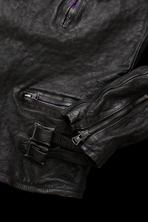 JAPAN CALF NATURAL DYED “GARMENT-WASH” DOUBLE RIDERS