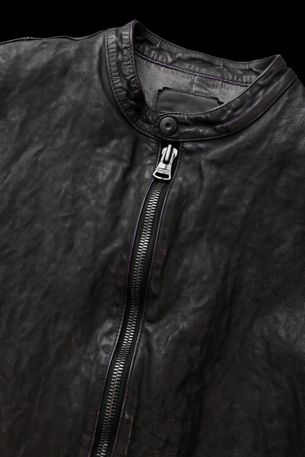 JAPAN CALF NATURAL DYED “GARMENT-WASH” SINGLE RIDERS