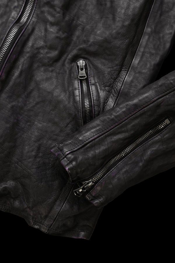 JAPAN CALF NATURAL DYED “GARMENT-WASH” SINGLE RIDERS
