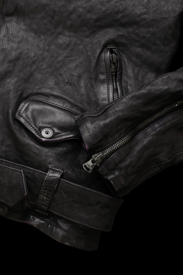 JAPAN CALF NATURAL DYED “GARMENT-WASH” DOUBLE RIDERS