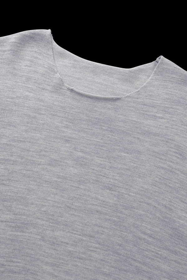 MERINO WOOL HIGH-GAUGE KNIT REVERSIBLE PULLOVER