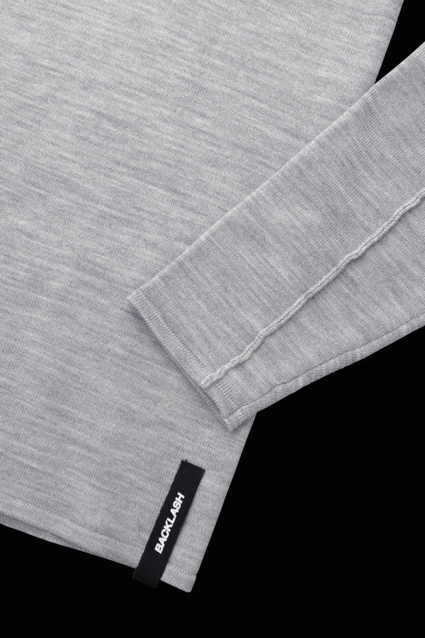MERINO WOOL HIGH-GAUGE KNIT REVERSIBLE PULLOVER