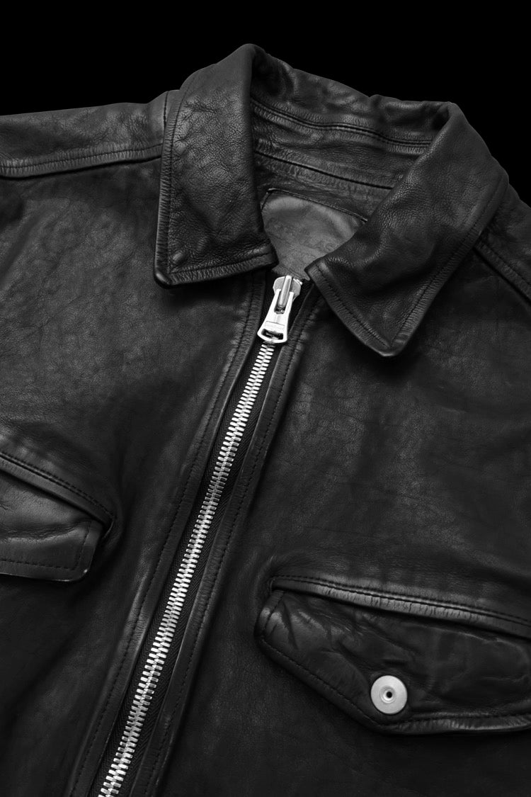 ジャケット・アウター JAPAN CALF NATURAL DYED SINGLE RIDERS JAPAN CALF NATURAL DYED “GARMENT-WASH” SINGLE COLLAR RIDERS