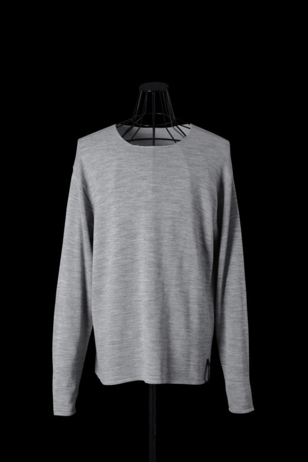 MERINO WOOL HIGH-GAUGE KNIT REVERSIBLE PULLOVER