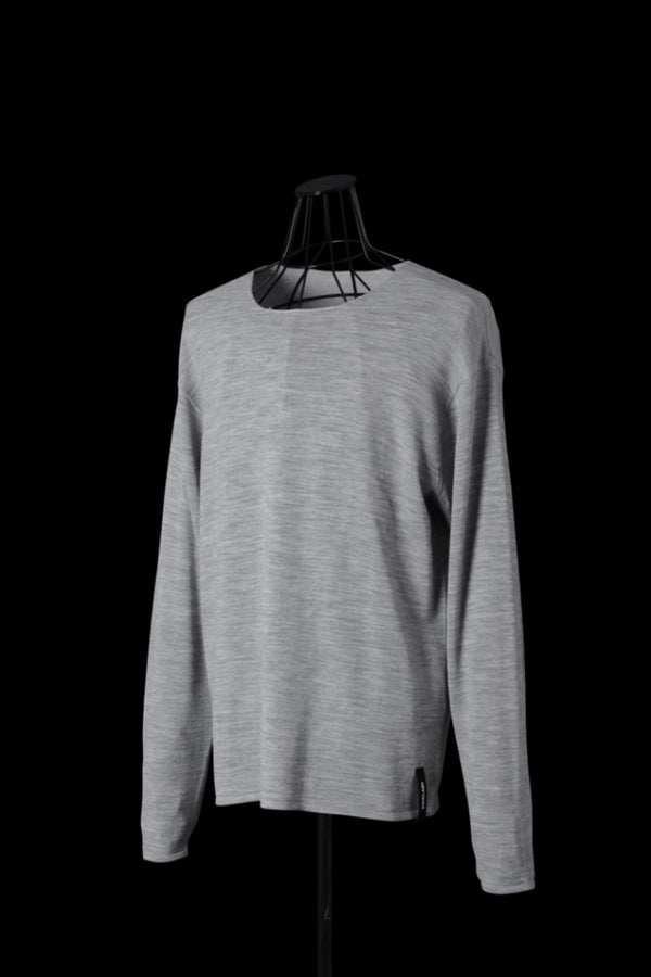 MERINO WOOL HIGH-GAUGE KNIT REVERSIBLE PULLOVER
