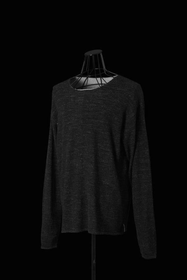 MERINO WOOL HIGH-GAUGE KNIT REVERSIBLE PULLOVER