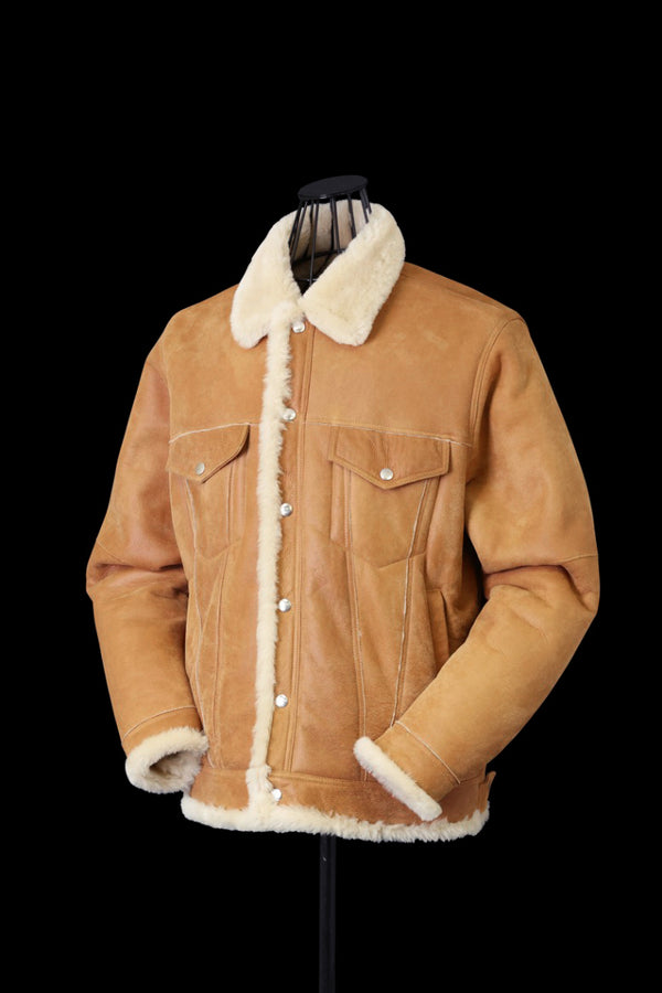 SPANISH MOUTON TRUCKER JACKET