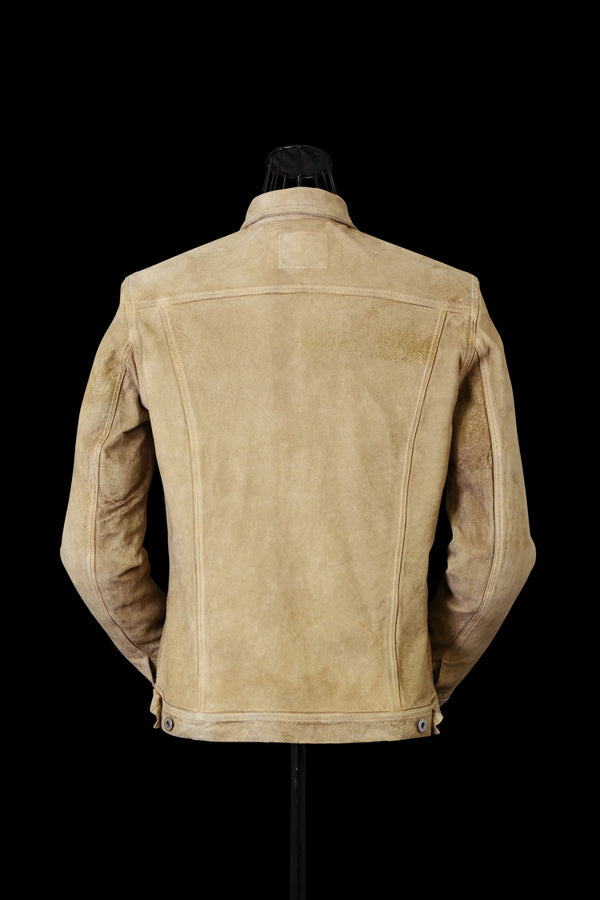 JAPAN CALF SUEDE WET WHITE “GARMENT-DYED” 3RD. JACKET