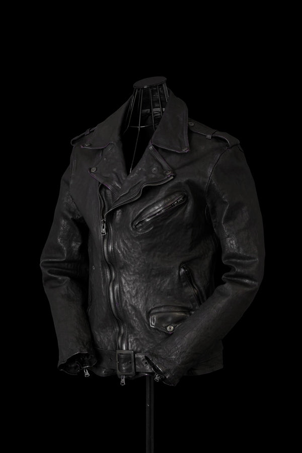 JAPAN CALF NATURAL DYED “GARMENT-WASH” DOUBLE RIDERS