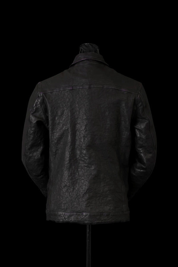 JAPAN CALF NATURAL DYED “GARMENT-WASH” SINGLE COLLAR RIDERS