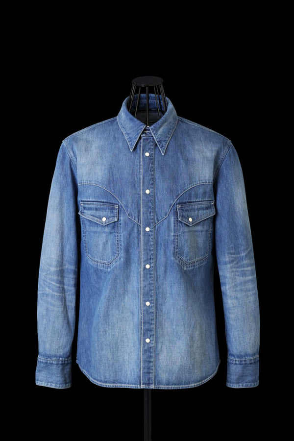 9oz ZIMBABWE COTTON DENIM WESTERN SHIRT H.W