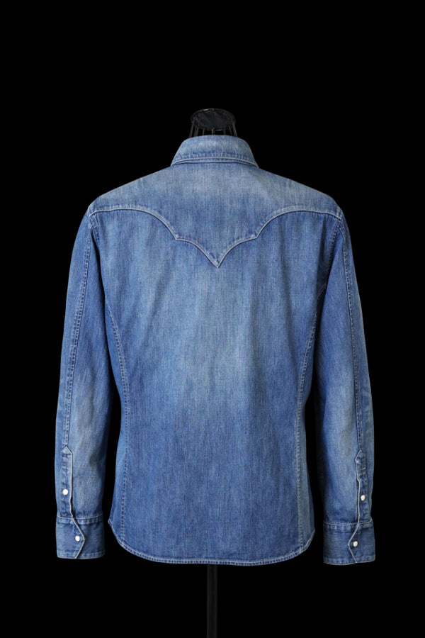 9oz ZIMBABWE COTTON DENIM WESTERN SHIRT H.W