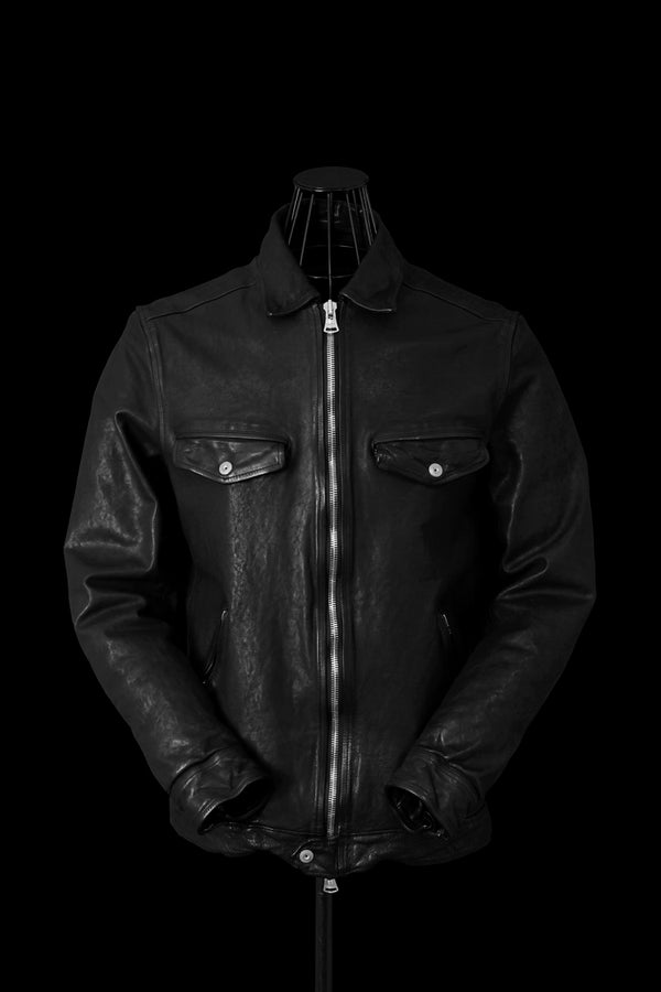 JAPAN CALF NATURAL DYED “GARMENT-WASH” SINGLE COLLAR RIDERS