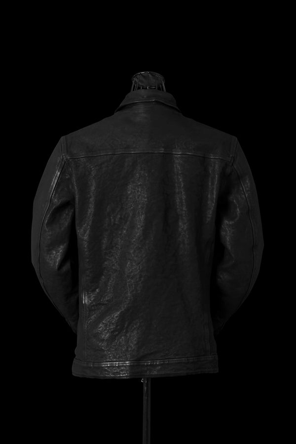 JAPAN CALF NATURAL DYED “GARMENT-WASH” SINGLE COLLAR RIDERS