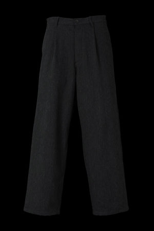 WOOL-COTTON MILITARY SERGE TAPERED PANTS
