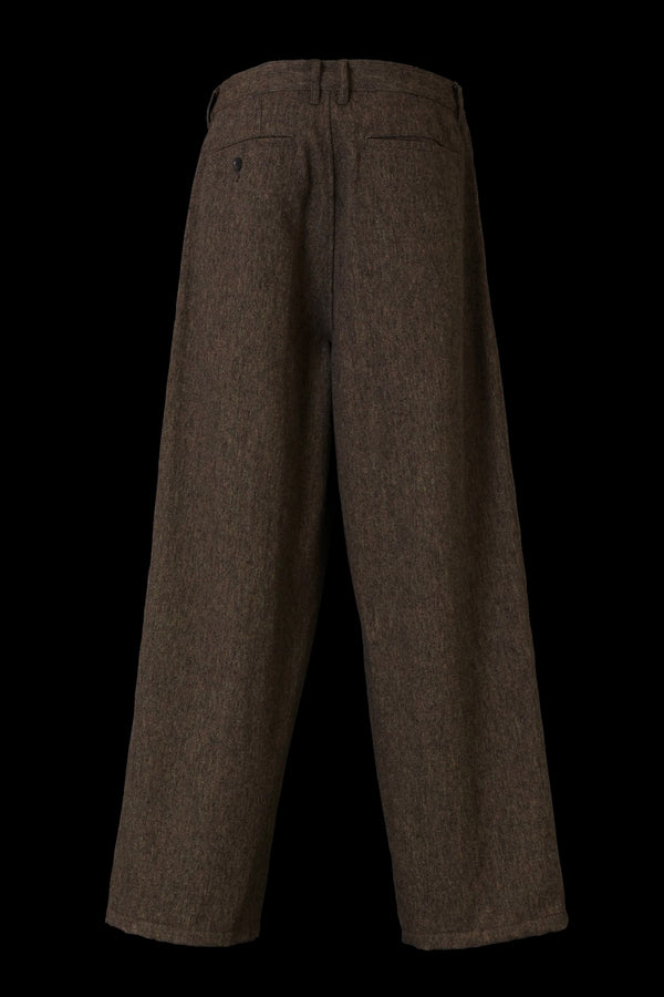 WOOL-COTTON MILITARY SERGE TAPERED PANTS