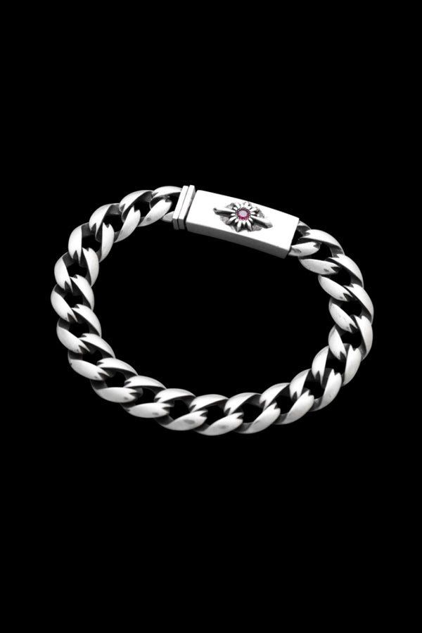 SILVER925+RUBY IDENTIFICATION BRACELET MINI