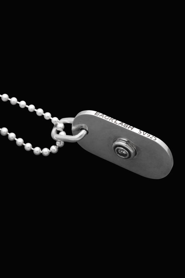 SILVER925+RUBY+ZIRCONIA SMALL DOGTAG