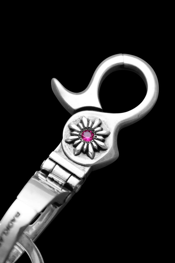 SILVER925+RUBY QUICK CLIP