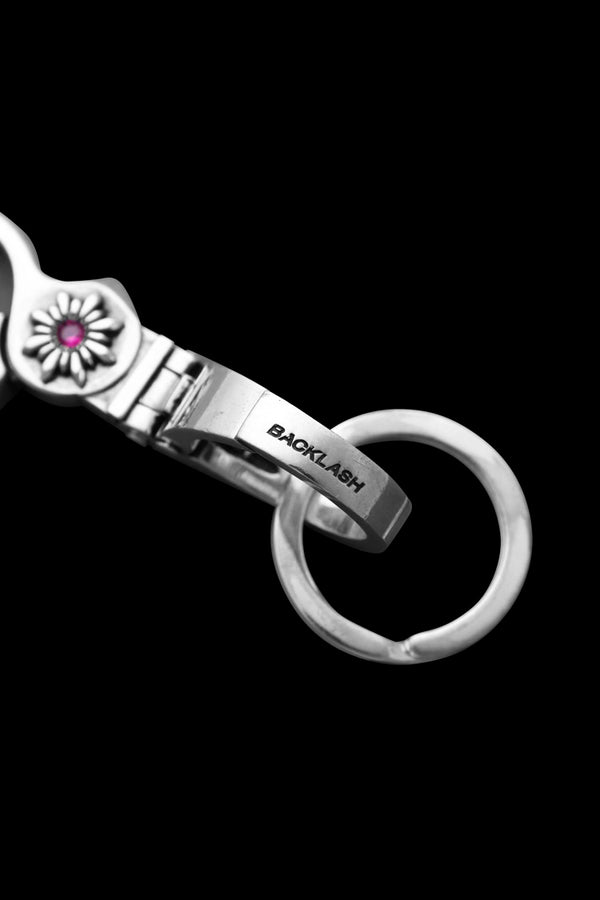 SILVER925+RUBY QUICK CLIP