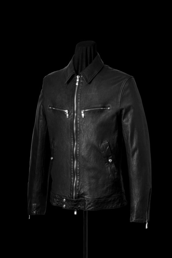 THE LINE GUIDI CALF Vitello Fiore "GARMENT-DYED" SINGLE COLLAR RIDERS