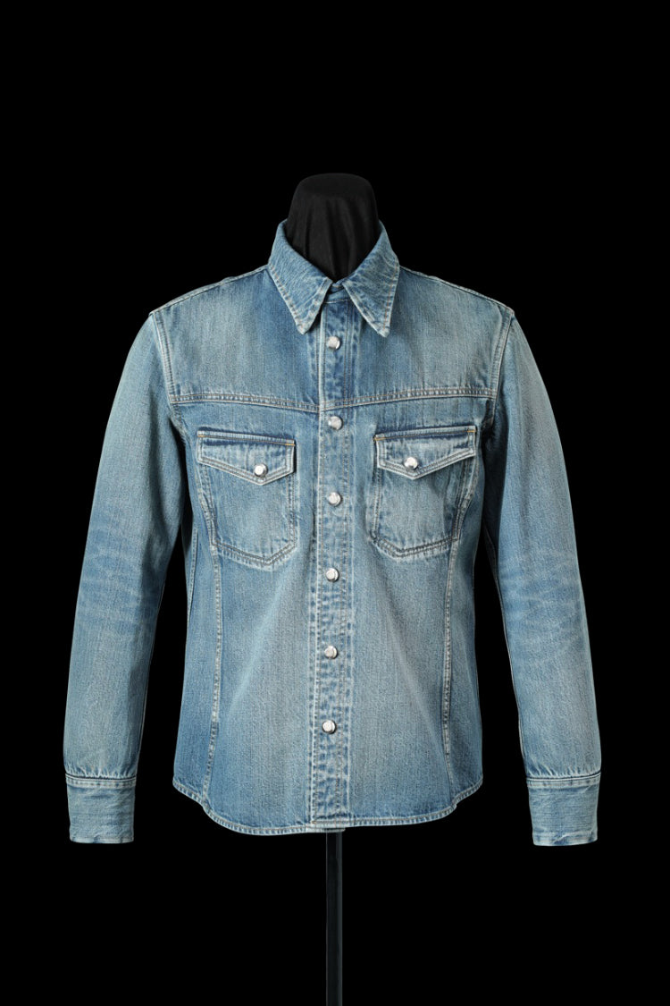 BACKLASH THE LINE デニムシャツ バックラッシュ M THE LINE 12oz SELVEDGE DENIM “HAND CRAFTED” + PYTHON SHIRT